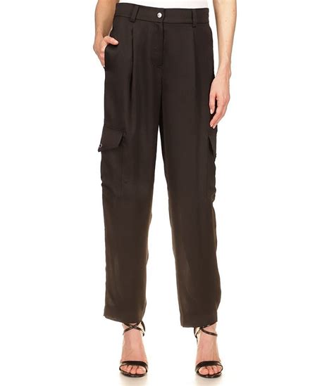 michael kors slim fit office trouser womens|Michael Kors satin cargo pants.